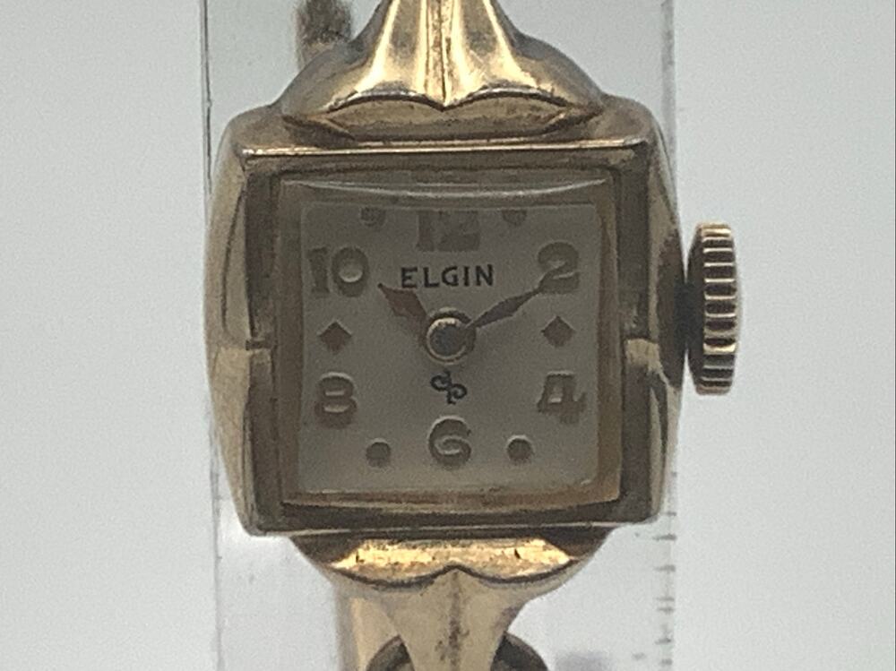 Vintage Elgin 10K RGP Square Mechanical Watch
